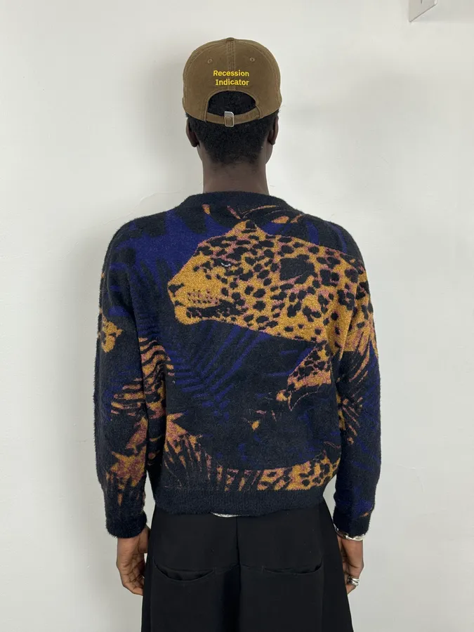 SS2021 Saint Laurent Black & Blue Guepar Sweater - Image 3