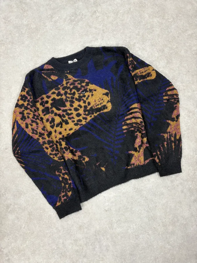 SS2021 Saint Laurent Black & Blue Guepar Sweater - Image 4