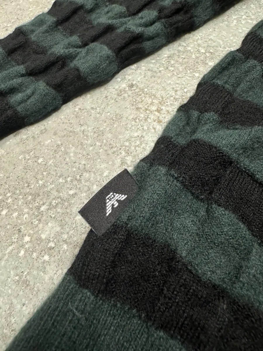 SS2022 Emporio Armani Forest Green Relief Sweater - Image 4