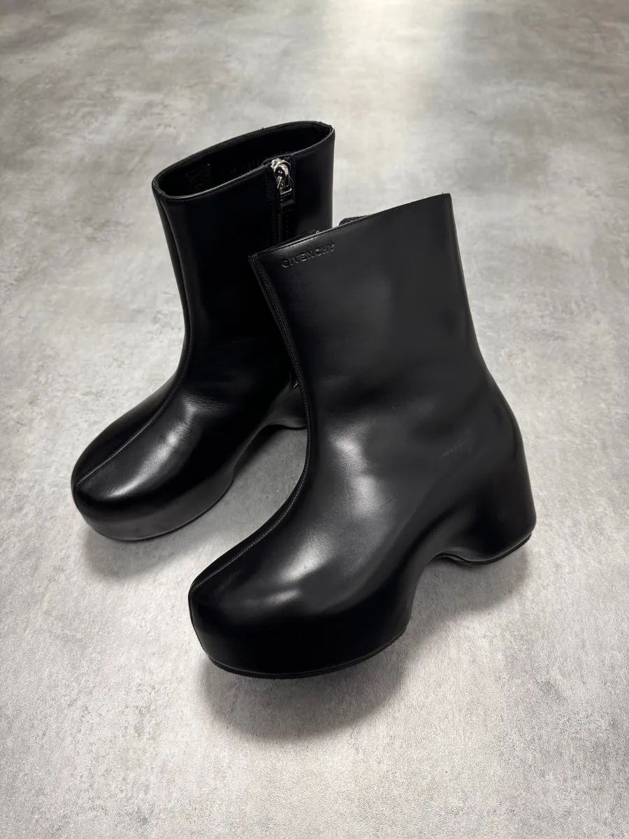 SS2022 Givenchy G Clog Black Calf Leather Boots - Image 8