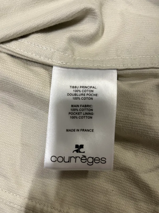 SS2023 Courreges Beige Velvet Bondage Jacket - Image 10
