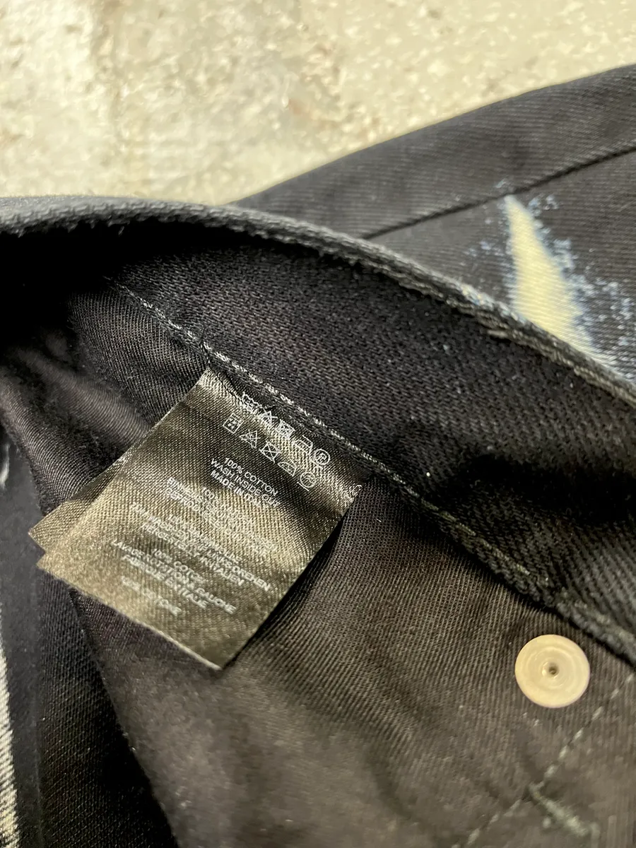 SS2023 Dries Van Noten Tie Dye Black Pants - Image 10