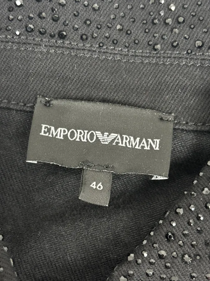 SS2023 Emporio Armani Black Denim Multi-Pocket Denim Jacket - Image 10