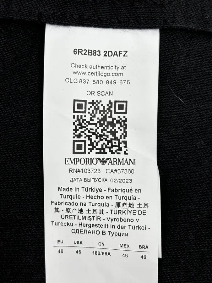 SS2023 Emporio Armani Black Denim Multi-Pocket Denim Jacket - Image 12