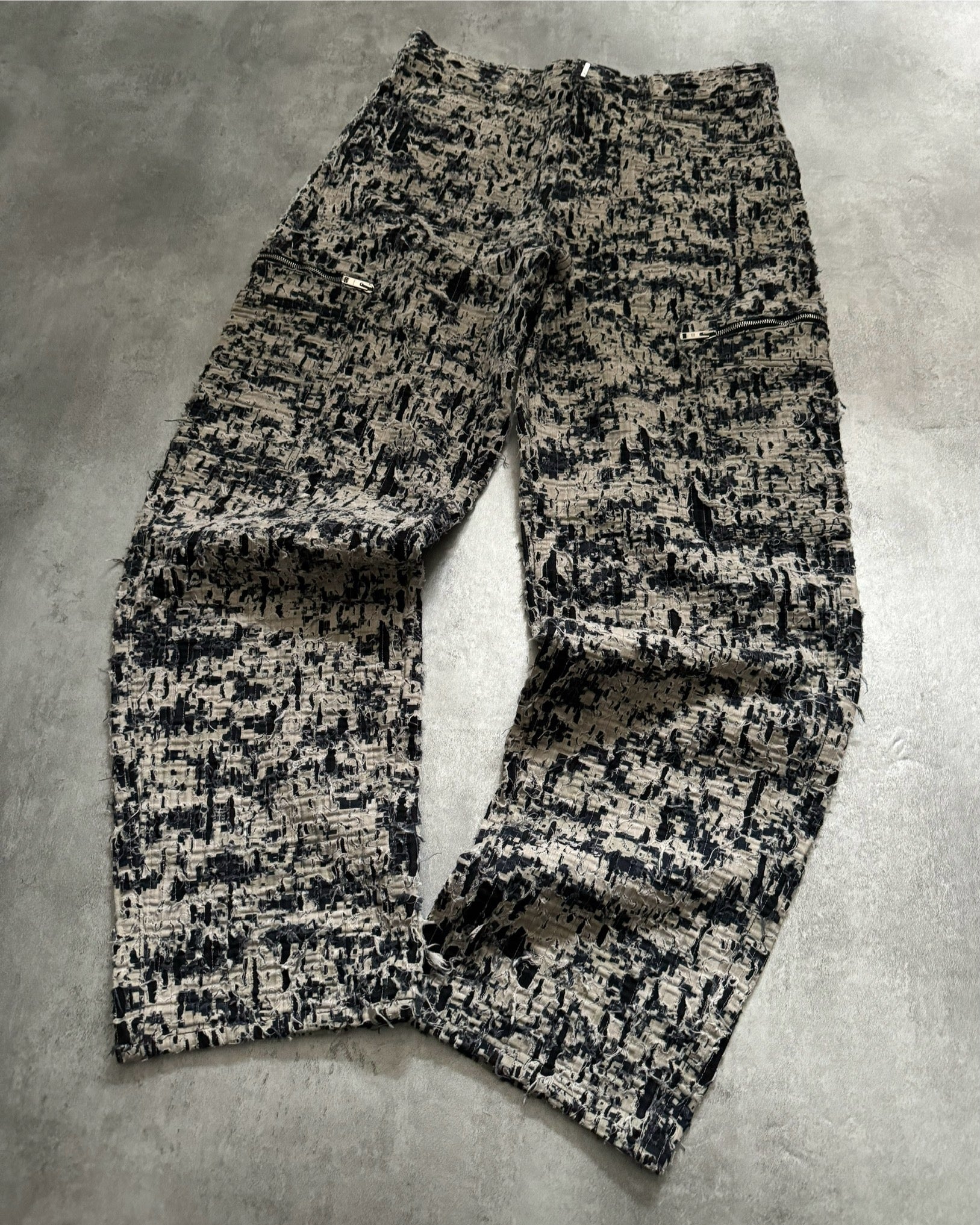 SS2023 Givenchy Japanese Boro Straight Distressed Cargo Jeans - Image 12