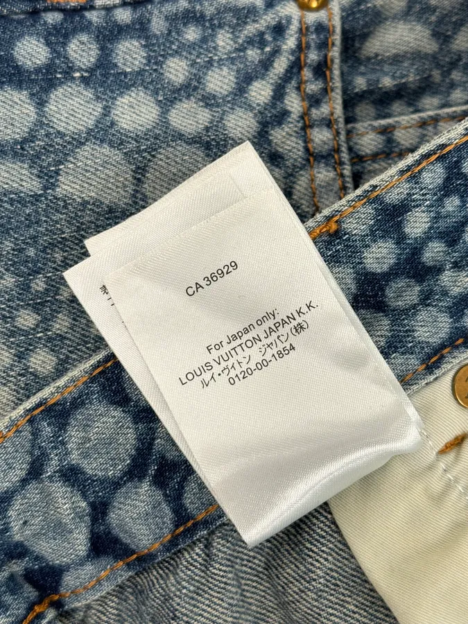 SS2023 Louis Vuitton X Yayoi Kusama Blue Abstract Denim Jeans - Image 15