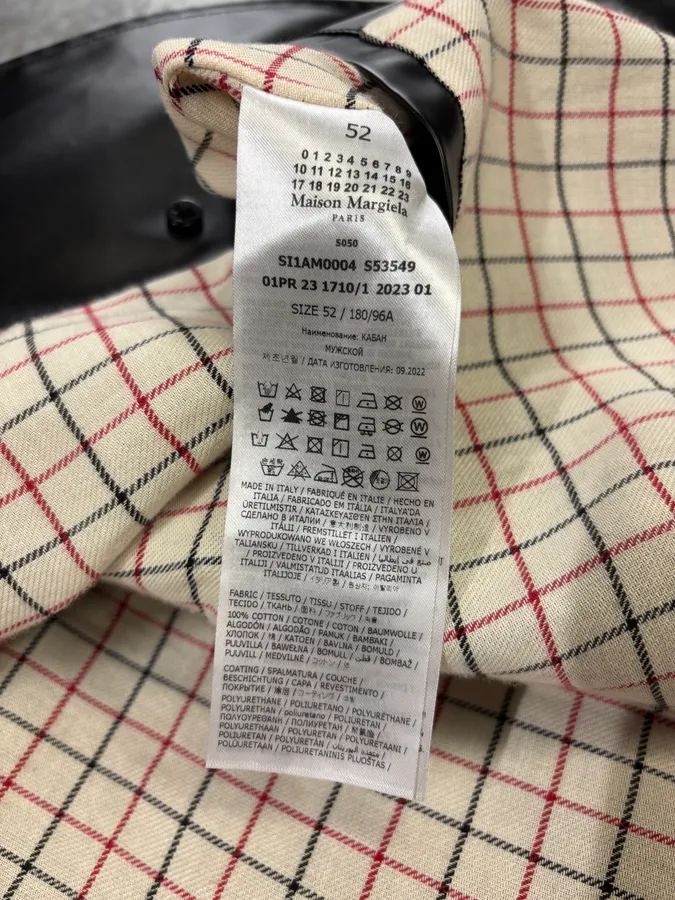 SS2023 Maison Margiela Coated Black Trench Jacket - Image 14