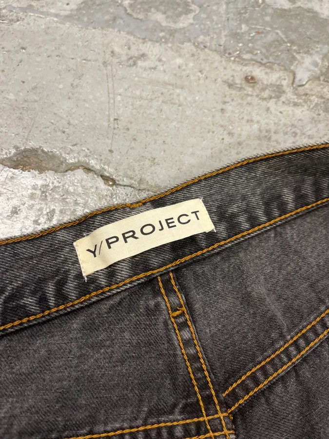 SS2023 Y/Project Cow-Boy Brut Grey Astro Denim Jeans - Image 12