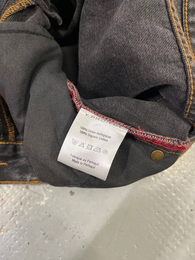 SS2023 Y/Project Cow-Boy Brut Grey Astro Denim Jeans - Image 14