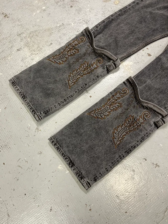 SS2023 Y/Project Cow-Boy Brut Grey Astro Denim Jeans - Image 7