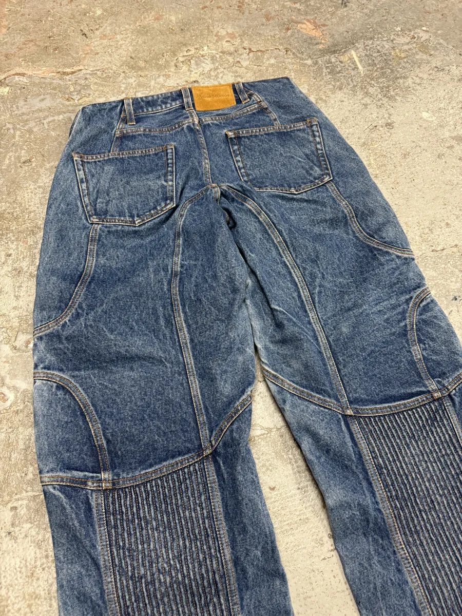 SS2024 Acne studios Blue Biker Piker Denim Jeans - Image 12