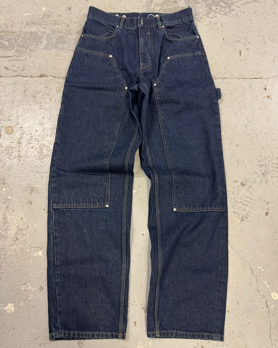 SS2024 Givenchy 4G Cargo Denim Brut Carpenter Jeans