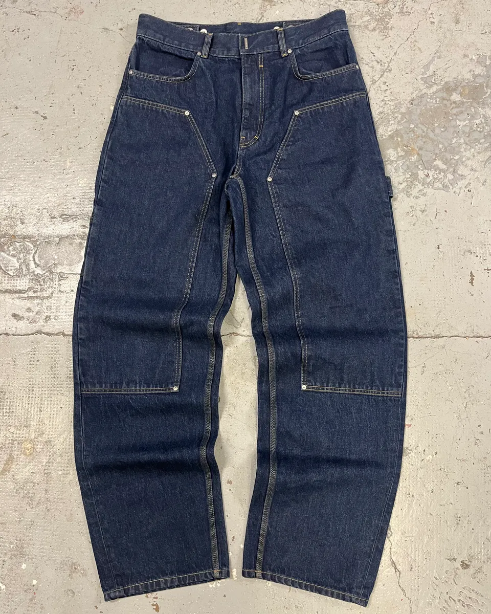 SS2024 Givenchy 4G Cargo Denim Brut Carpenter Jeans