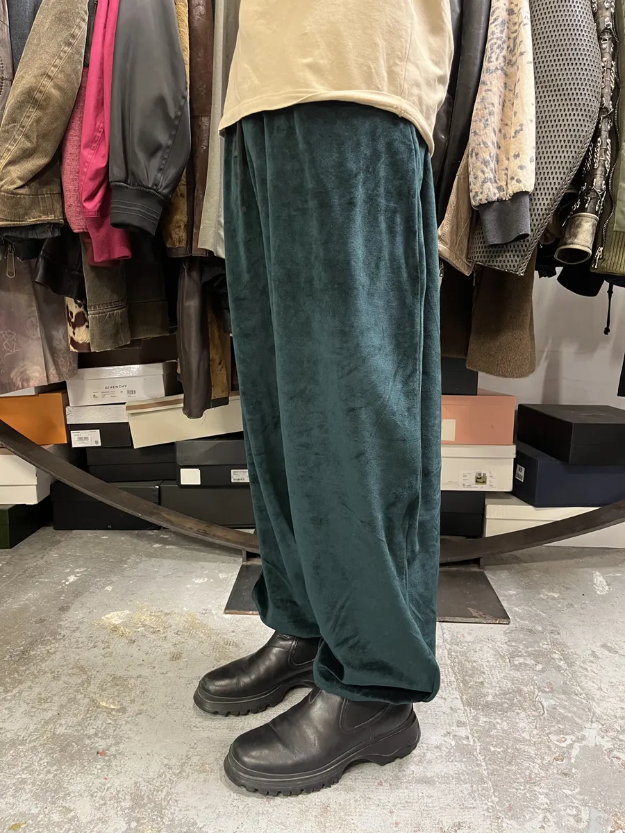 SS2024 Givenchy Sample Dark Green Velvet Pants by Matthew Williams