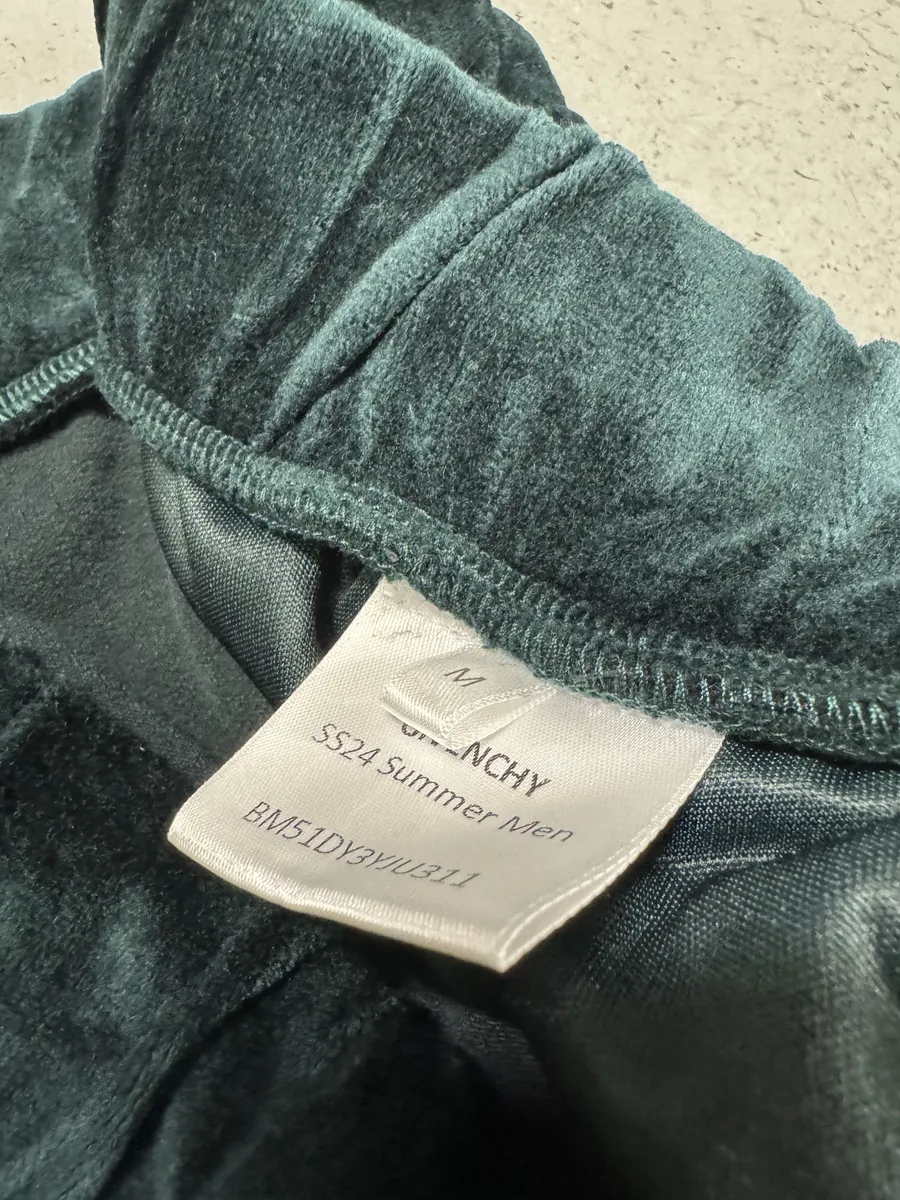 SS2024 Givenchy Sample Dark Green Velvet Pants by Matthew Williams - Image 10