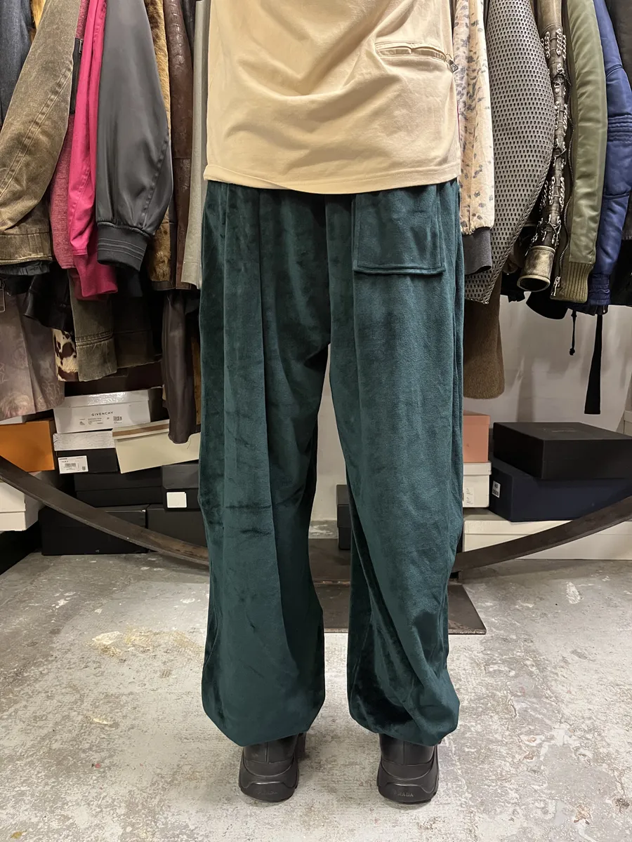 SS2024 Givenchy Sample Dark Green Velvet Pants by Matthew Williams - Image 3