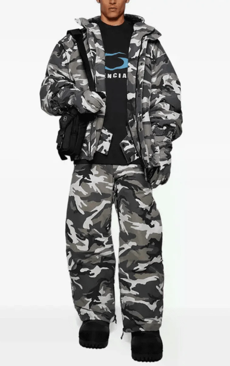 SS2025 Balenciaga Camo Pattern Ski Winter Gloves - Image 3