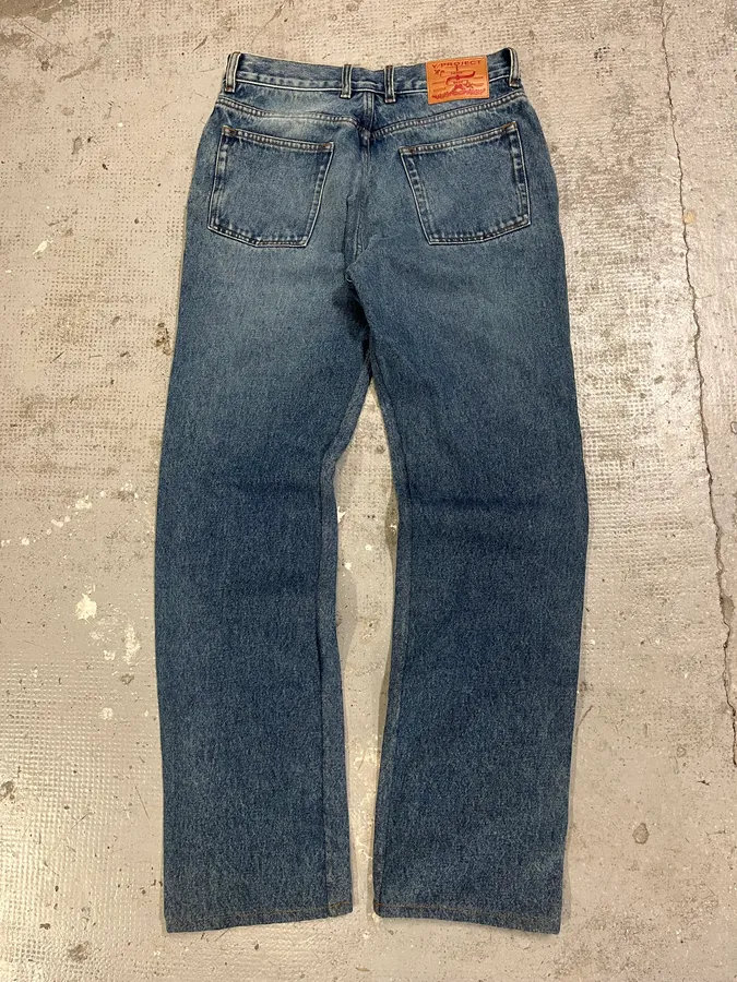 SS2025 Y/Project Blue Detachable Buttoned Carpenter Denim Jeans - Image 7