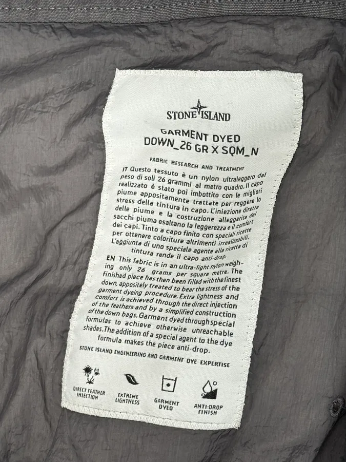 Stone Island 30th Anniversary Side Patch Grey Nylon Puffer Vest - Image 14