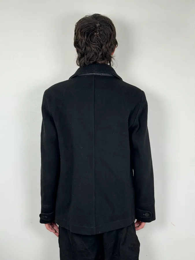 Stone Island Black Classy Caban Wool Jacket - Image 3