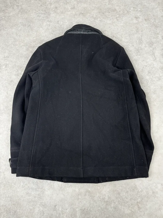 Stone Island Black Classy Caban Wool Jacket - Image 4