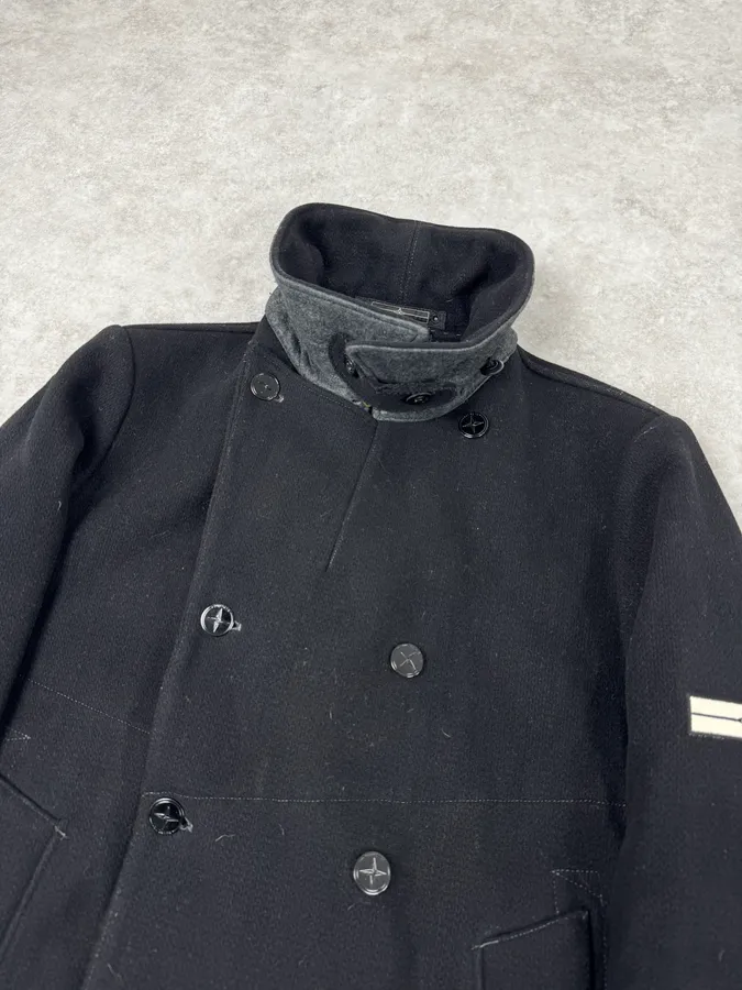 Stone Island Black Classy Caban Wool Jacket - Image 7