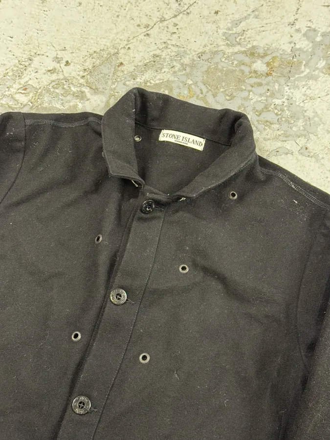 Stone Island Black Wool Sailor Bomber Jacket - Image 6