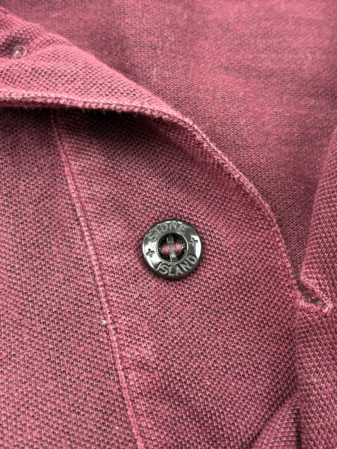 Stone Island Burgundy Propaganda Longsleeve Polo - Image 8