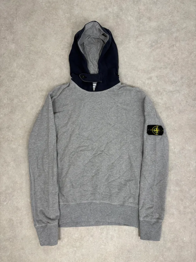 Stone Island Grey Hooded Sweater