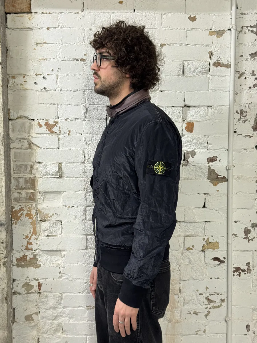 Stone Island Navy Nylon Archive Jacket - Image 3