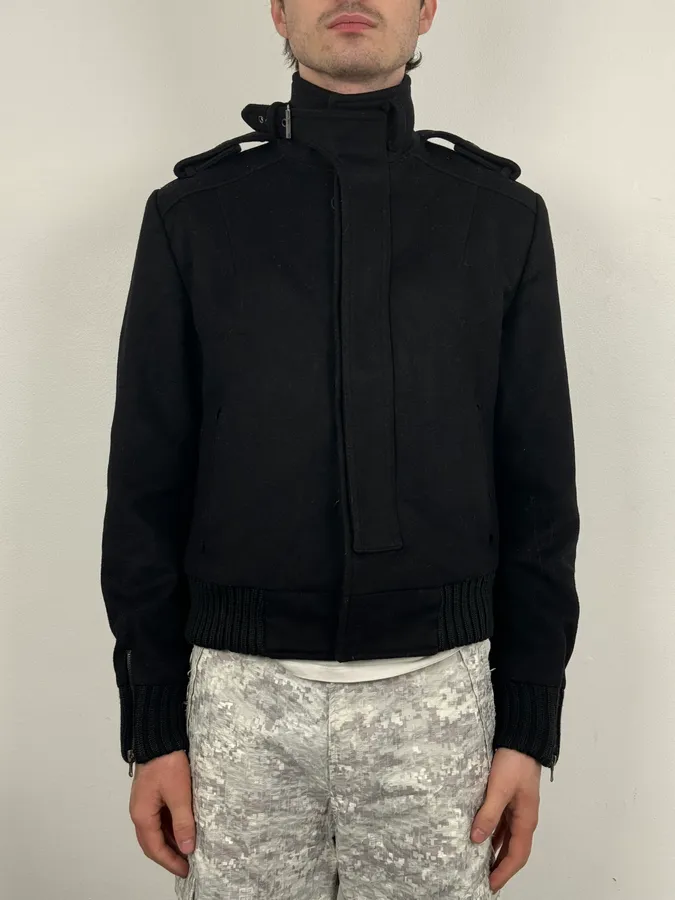 Takeshy Kurosawa Black Wool Minimalist Japanese Jacket - Image 2