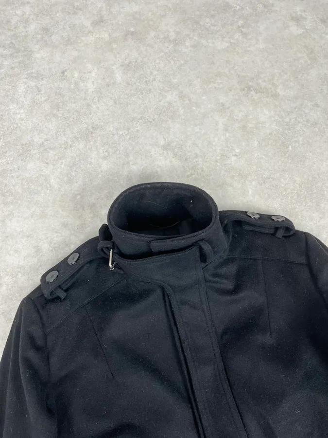 Takeshy Kurosawa Black Wool Minimalist Japanese Jacket - Image 4