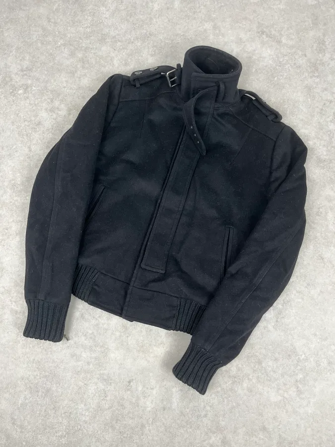 Takeshy Kurosawa Black Wool Minimalist Japanese Jacket - Image 5