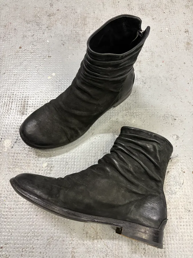 The Last Conspiracy Black Crumpled Leather Boots - Image 6