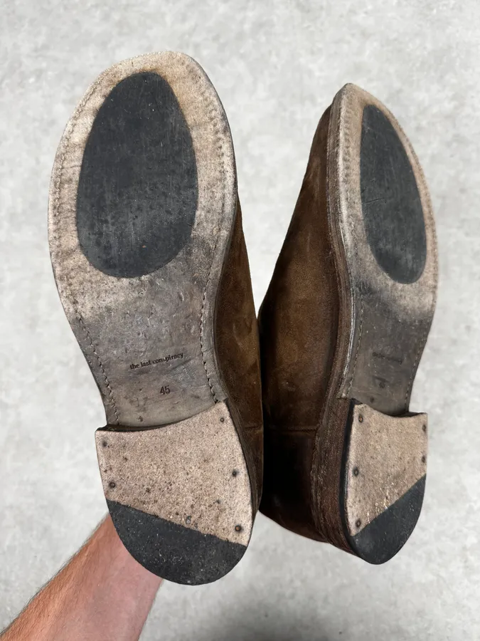 The Last Conspiracy Brown Eroded Suede Chelsea Boots - Image 8