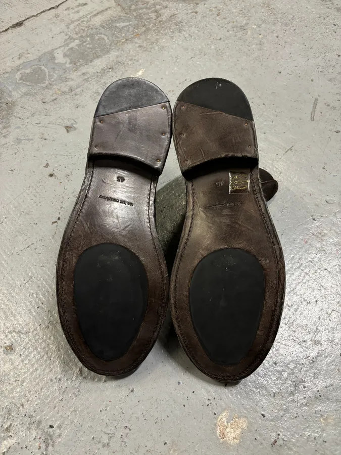 The Last Conspiracy Brown Eroded Suede Leather Chelsea Boots - Image 13