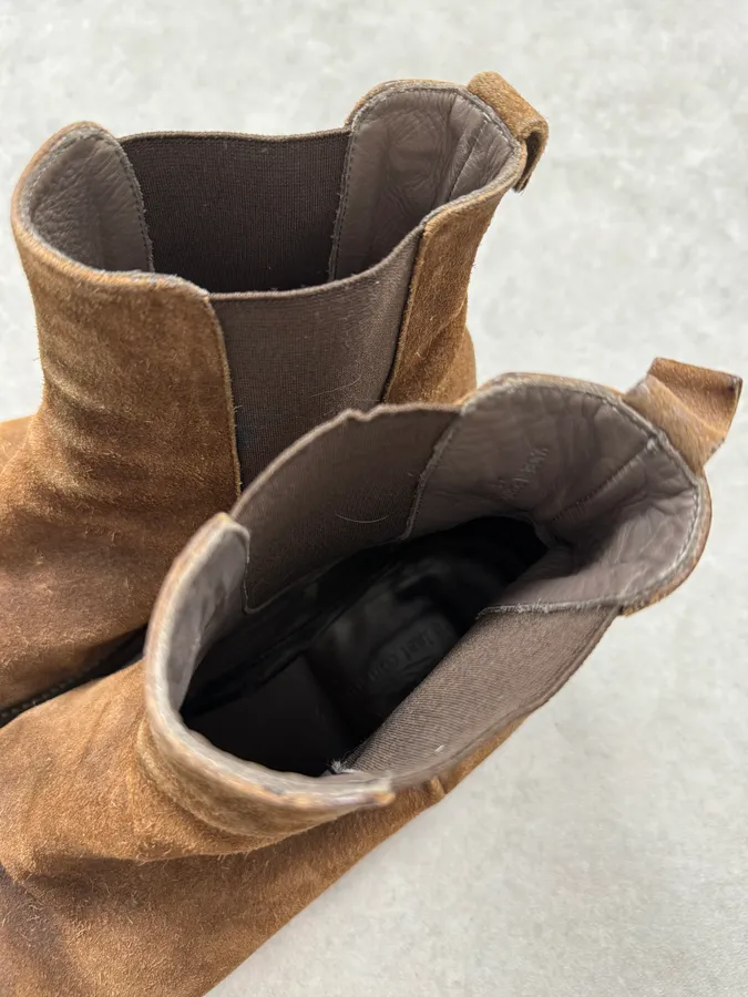 The Last Conspiracy Brown Suede Chelsea Leather Boots - Image 10