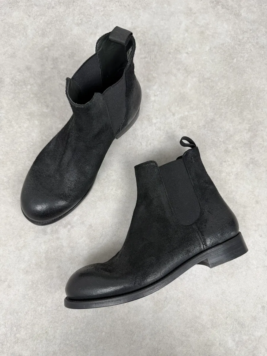 The Last Conspiracy GoodYear Black Eroded Leather Boots - Image 11