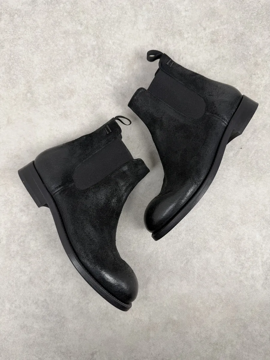The Last Conspiracy GoodYear Black Eroded Leather Boots - Image 2