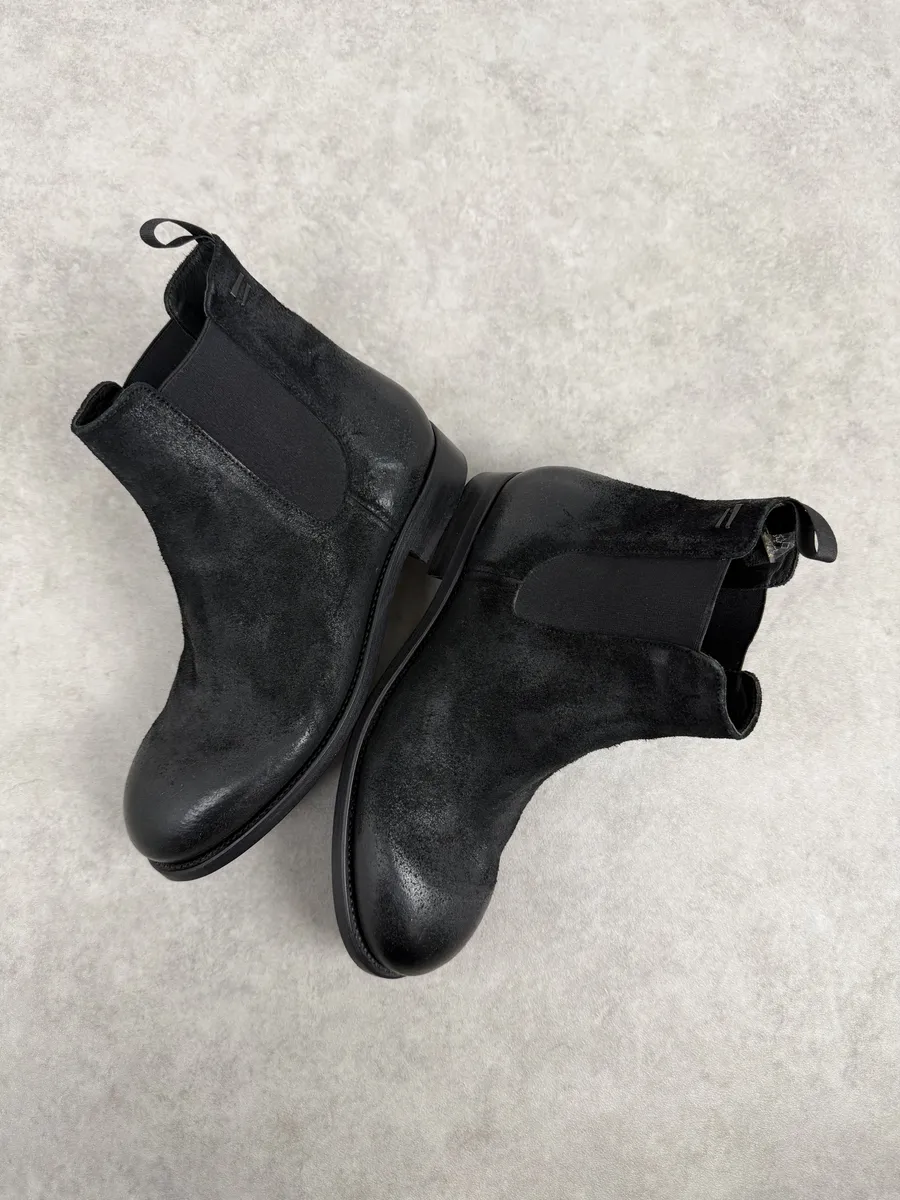 The Last Conspiracy GoodYear Black Eroded Leather Boots - Image 3