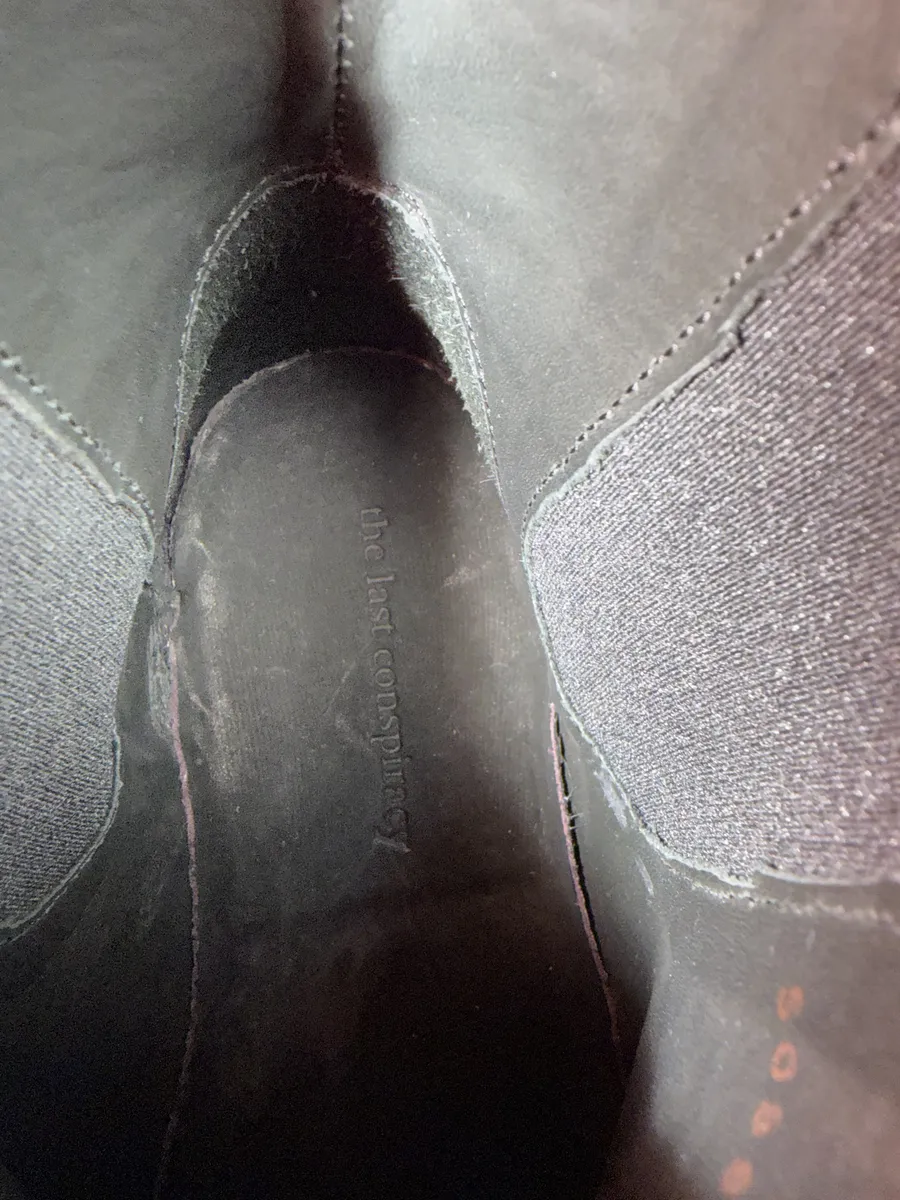 The Last Conspiracy GoodYear Black Eroded Leather Boots - Image 9