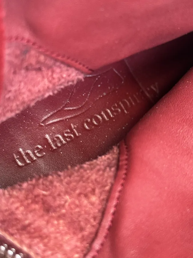 The Last Conspiracy Red Eroded Folded Suede Boots - Image 9