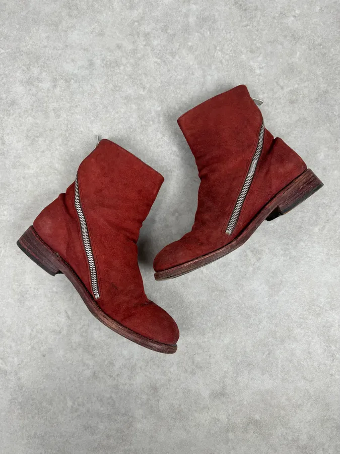 The Last Conspiracy Red Suede Leather Tornado Boots - Image 5