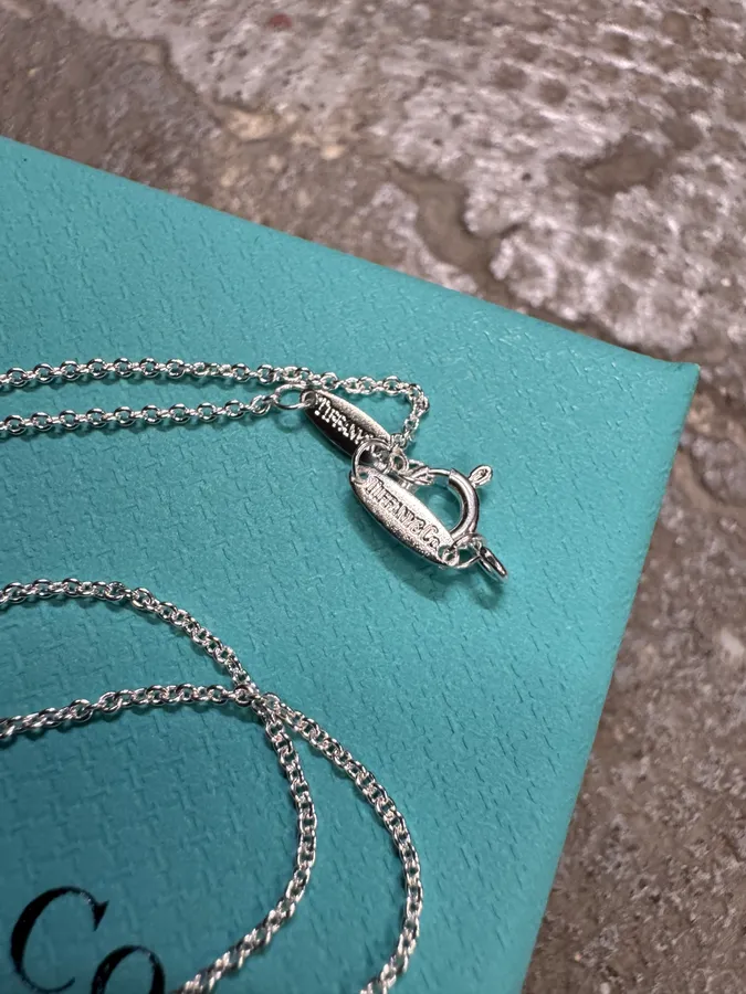 Tiffany & Co. Infinity Cross Silver Pendant Necklace - Image 5