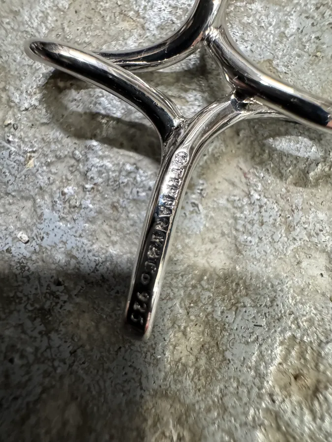 Tiffany & Co. Infinity Cross Silver Pendant Necklace - Image 7