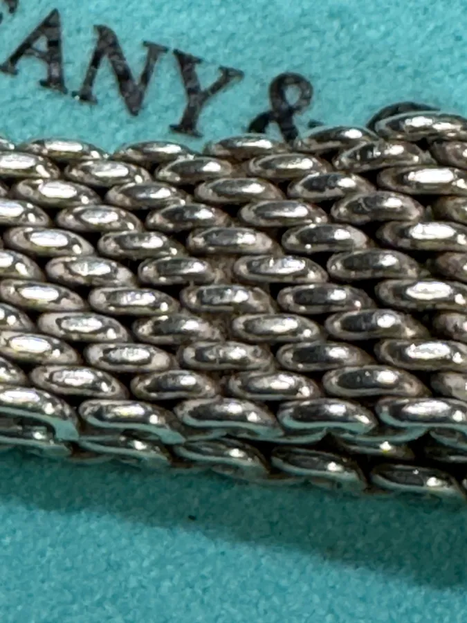 Tiffany & Co. Somerset Mesh Silver 925 Ring - Image 7
