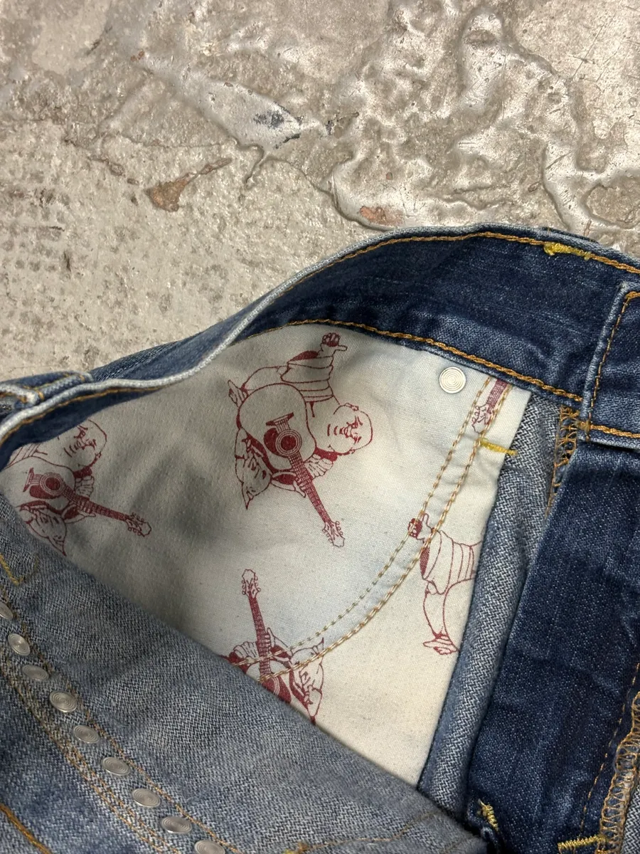 True Religion Blue Studded Denim Jeans - Image 12