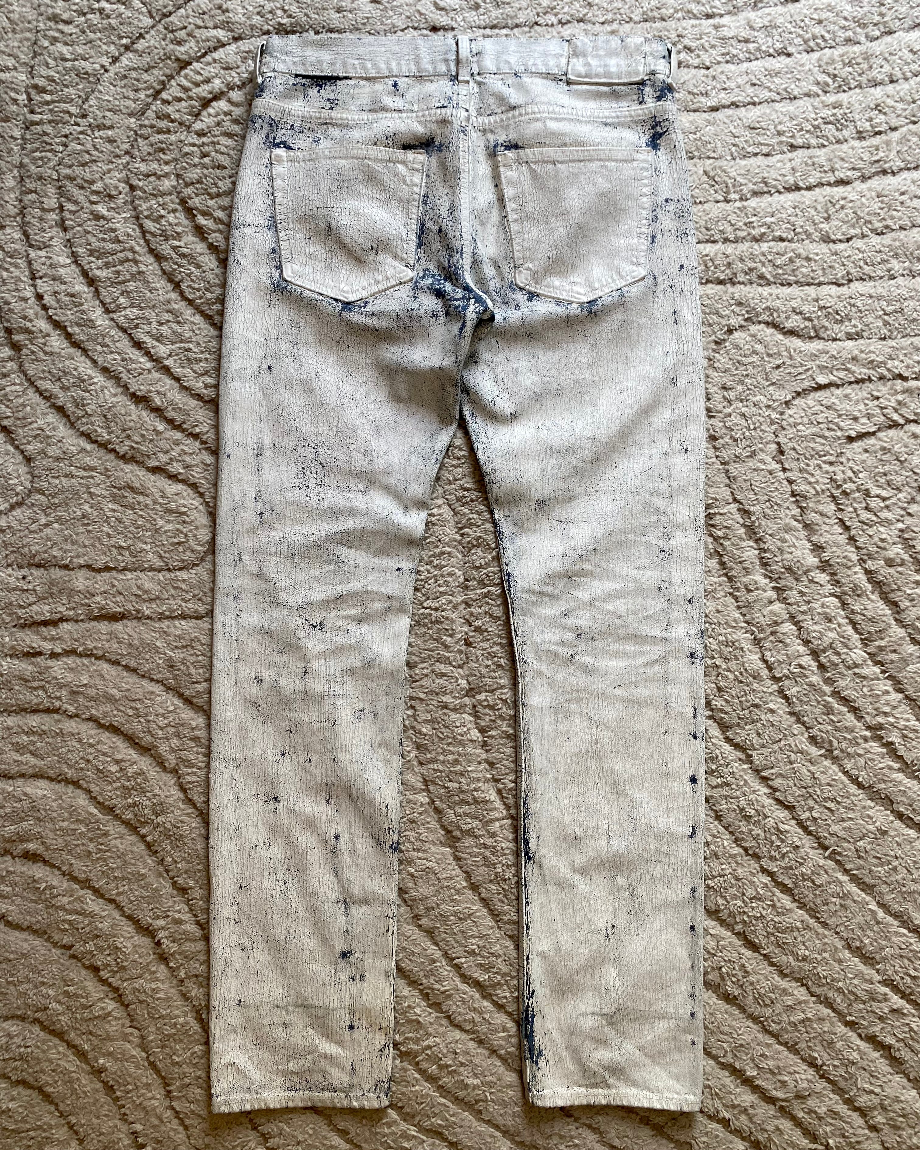 SS04 Maison Margiela x H&M White Painted Jeans RE-EDITION (M) - Image 6