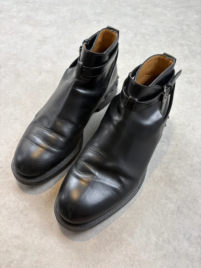 Valentino Black Spiked Leather Ankle Boots - Image 3