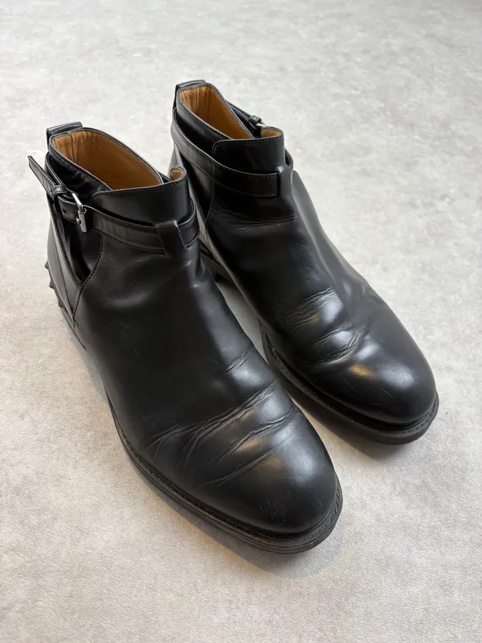 Valentino Black Spiked Leather Ankle Boots - Image 4